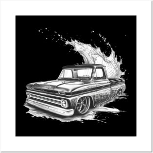 Classic lowrider truck design Posters and Art